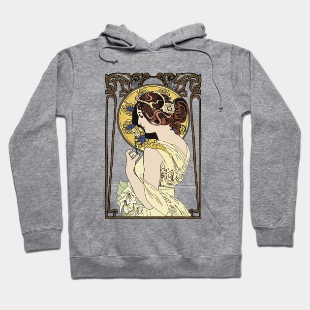 Pre-Raphaelite Girl 4 (Cream) Hoodie by Soth Studio